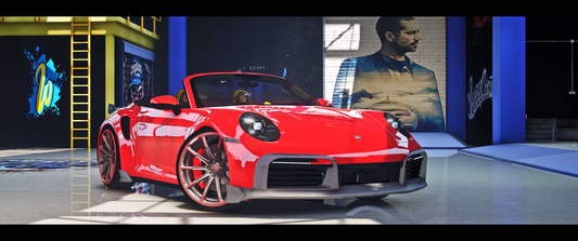 (Debadged) Brabus Porsche 992 Cabrio [Animated Roof]