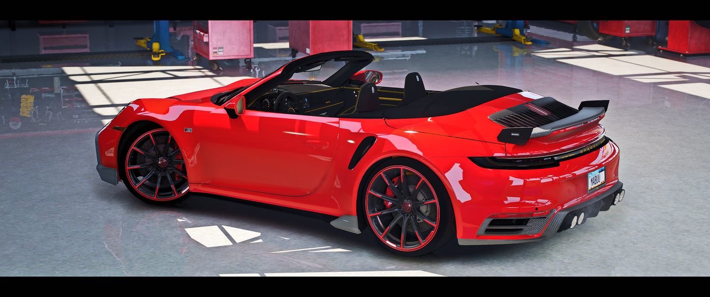(Debadged) Brabus Porsche 992 Cabrio [Animated Roof]